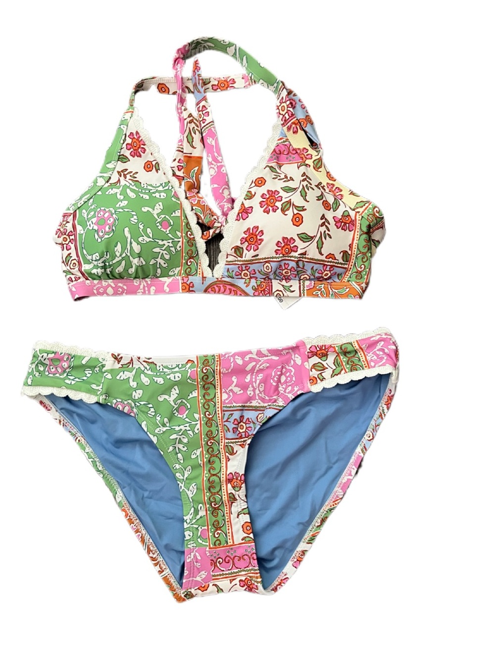 Lucky Brand Women's Seville Halter Bikini top and matching bottoms! Large. New!